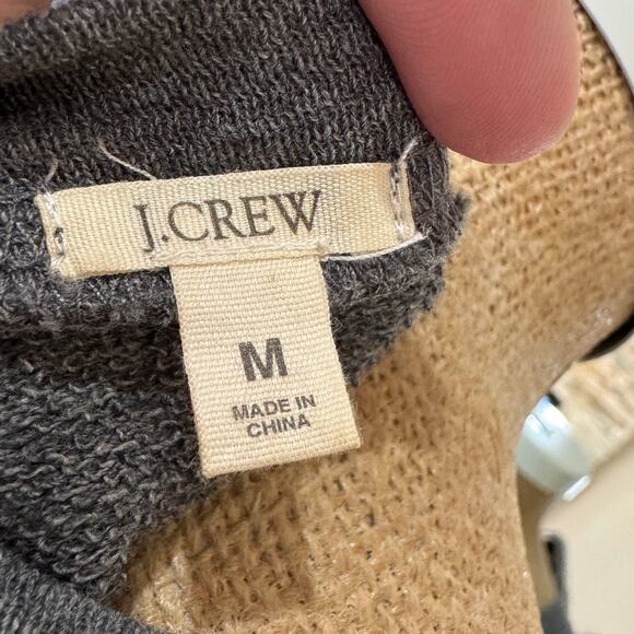 J. Crew Gray Sequin Women's Size Medium EUC Crew Neck Sweatshirt Holiday Sparkle - Picture 7 of 11